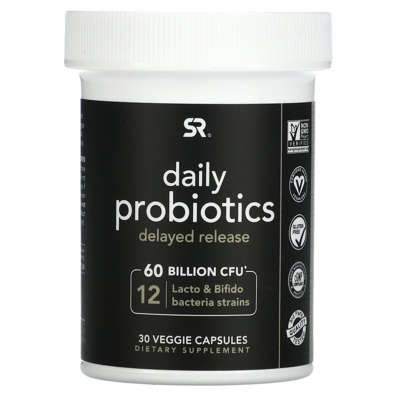 Sports Research, Daily Probiotics Delayed Release, 60 Billion CFU, 30 Veggie Capsules