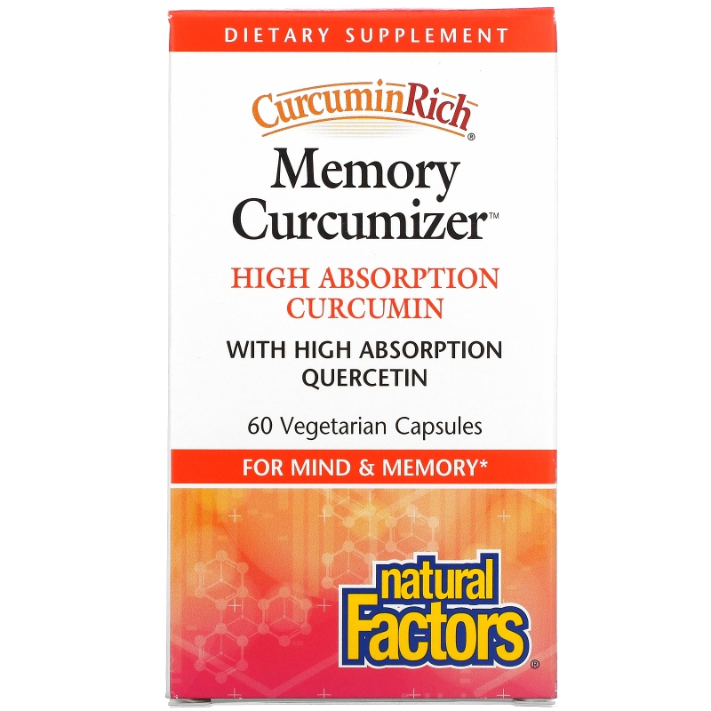 Natural Factors, "Куркуминовое богатство", пищевая добавка для оптимизации памяти, 60 мягких желатиновых капсул с жидкостью