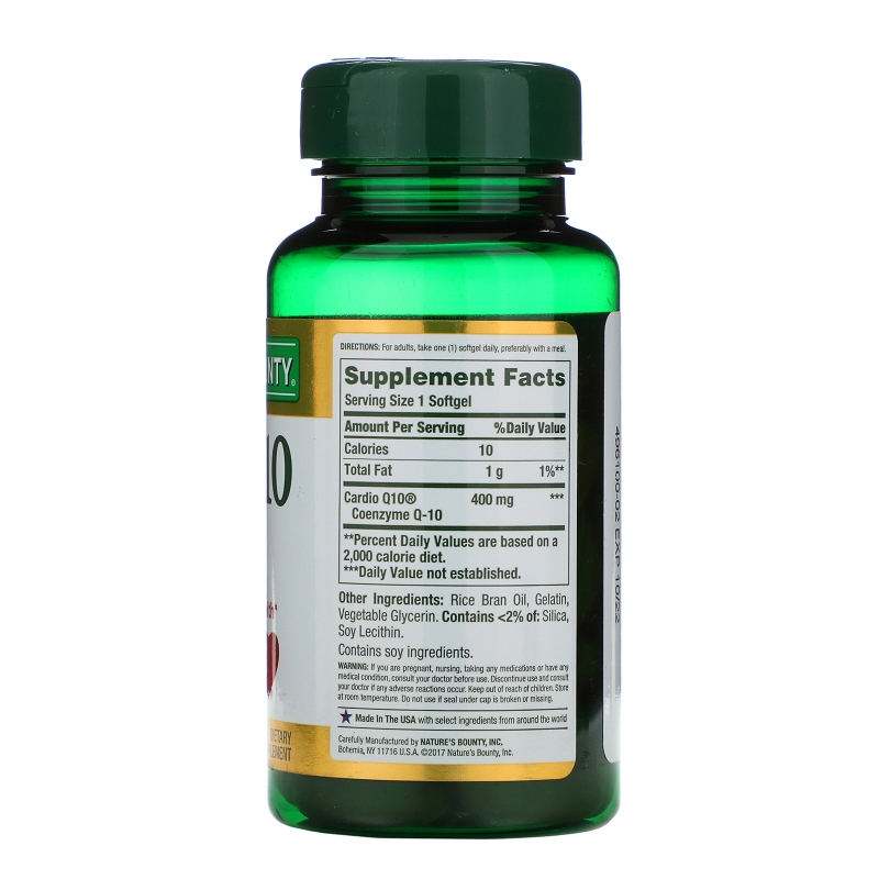 Nature's Bounty, Co Q-10, 400 мг, 39 мягких таблеток ускоренного высвобождения