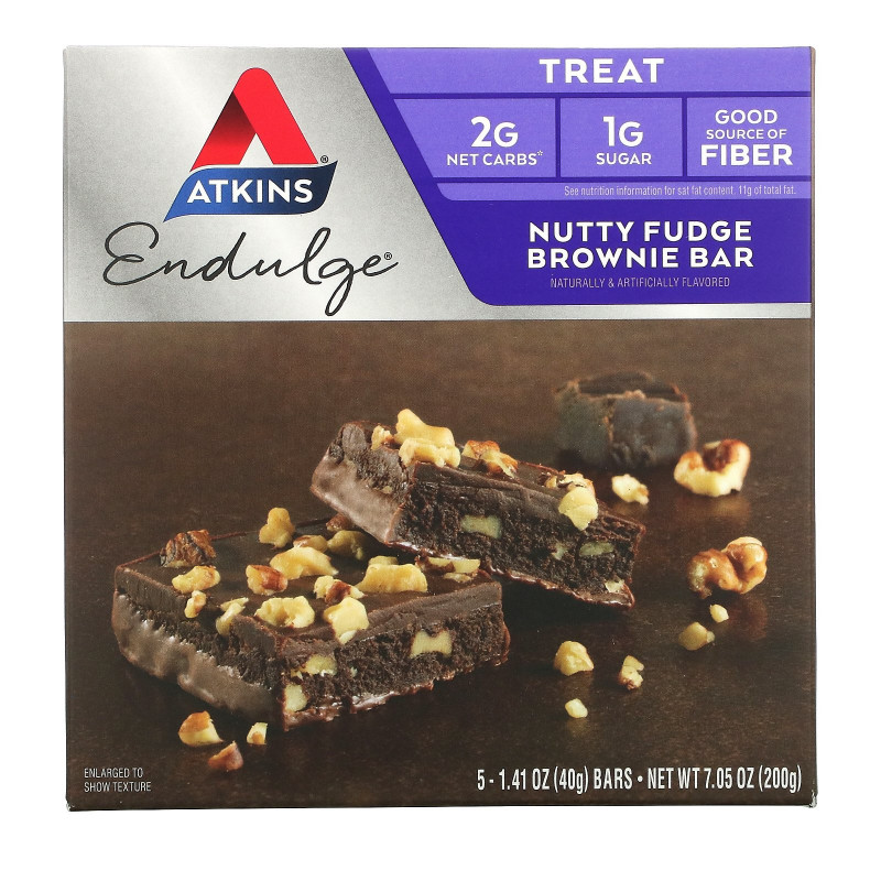 Atkins Endulge шоколадный торт с орехами 5 батончиков 1.4 унции (40 г) каждый