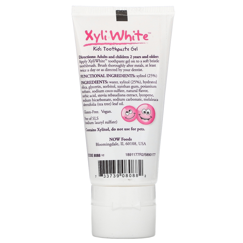 Now Foods Solutions Xyli-White Детская зубная паста гель со вкусом жевательной резинки 3 унции (85 г)