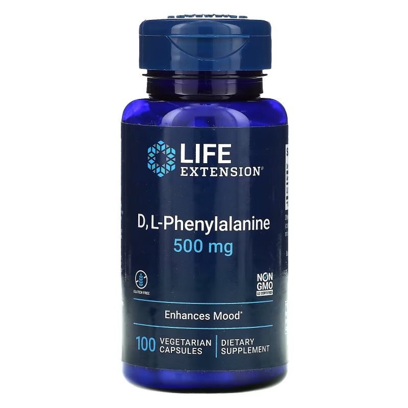 Life Extension, DL Phenyalanine, 500mg, 100 caps