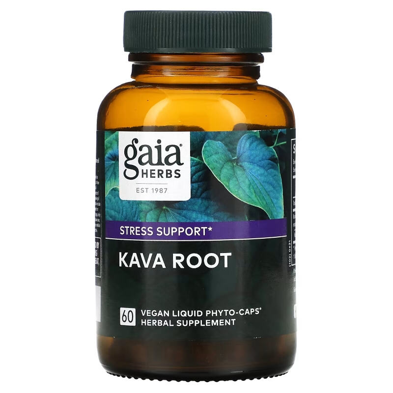 Gaia Herbs, Kava Root, 60 Vegan Liquid Phyto-Caps