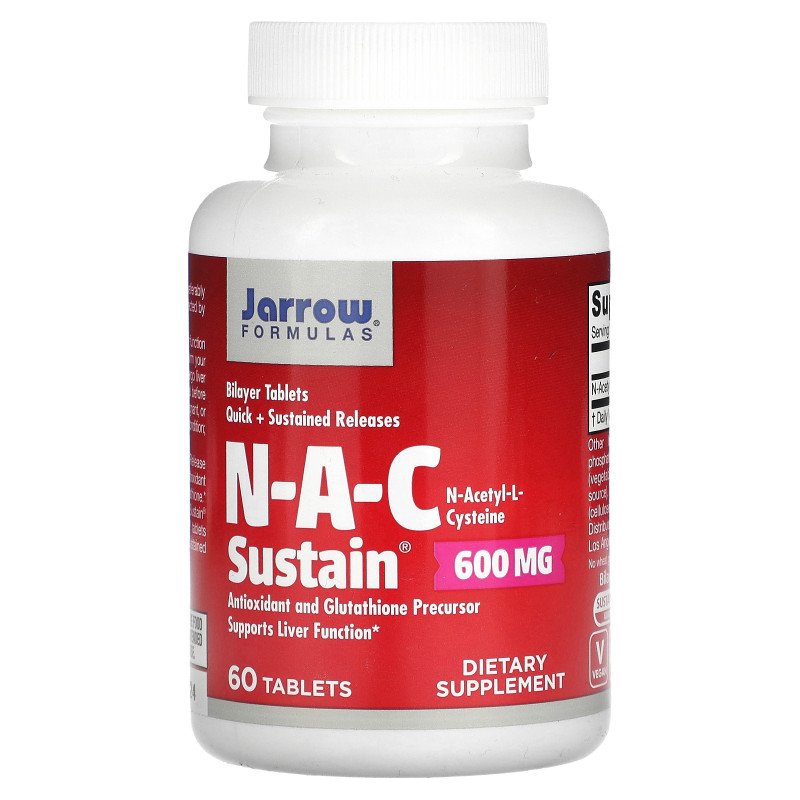 Jarrow Formulas, N-A-C Sustain, 600 mg, 60 Tablets