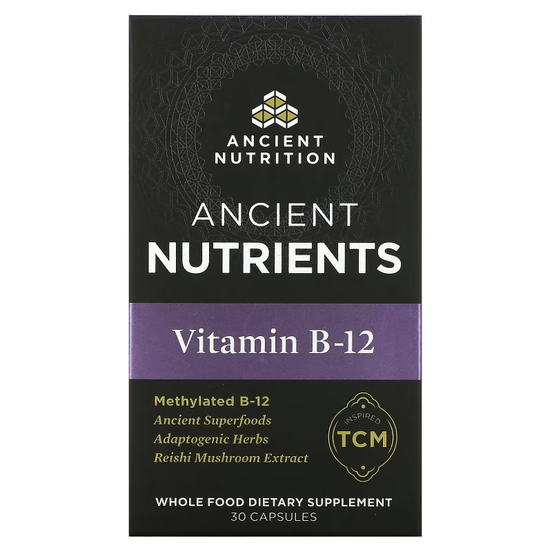 Dr. Axe / Ancient Nutrition, Vitamin B-12, 30 Capsules