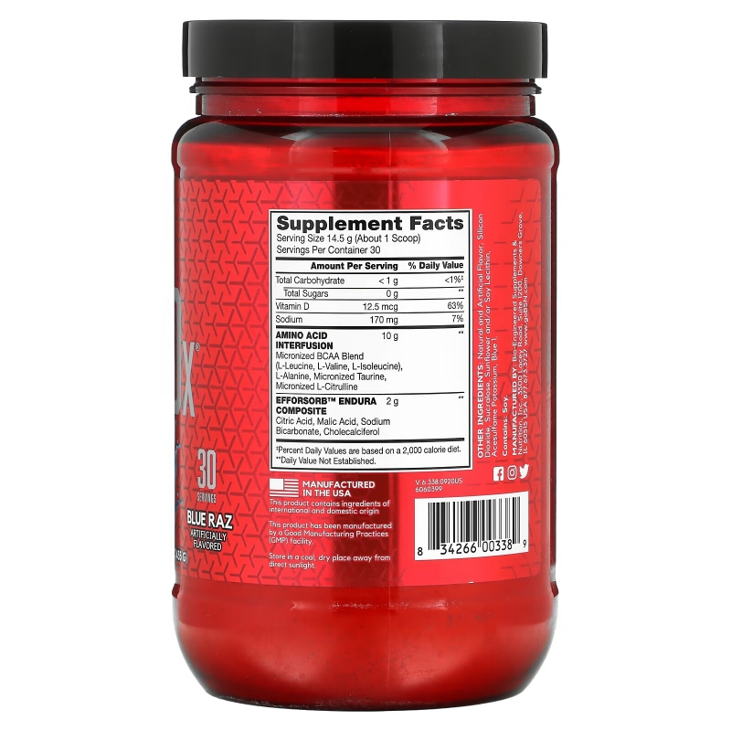 BSN, AminoX, Endurance & Recovery, Blue Raz, 15.3 oz (435 g)