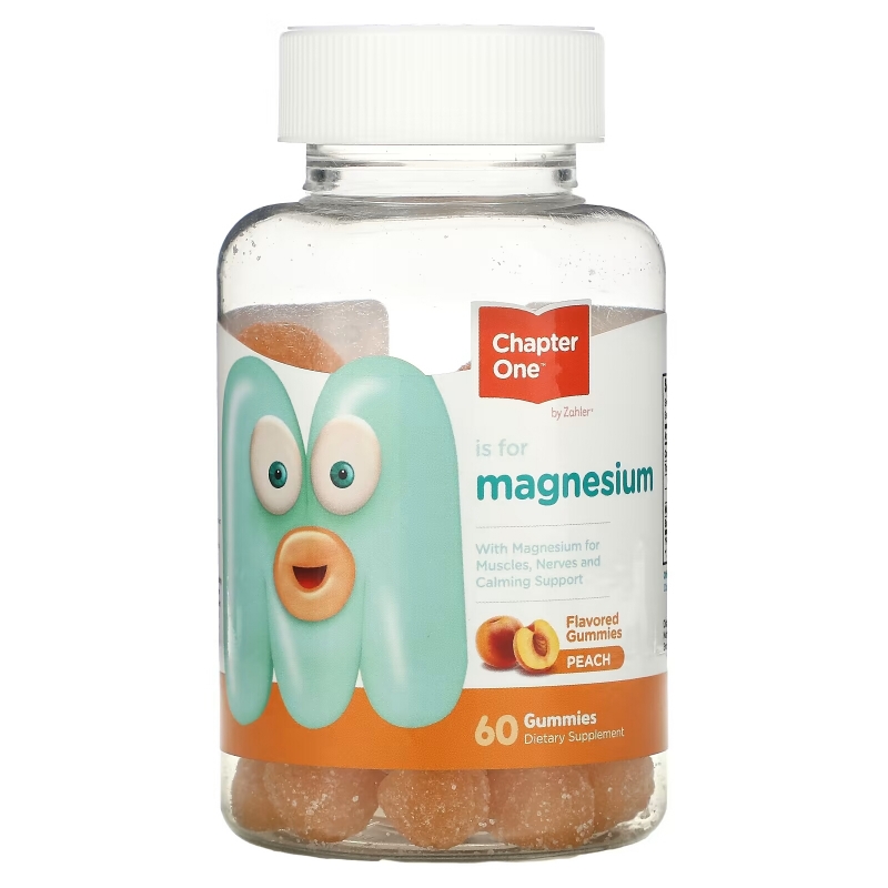 Chapter One, M is for Magnesium, Peach, 60 Gummies