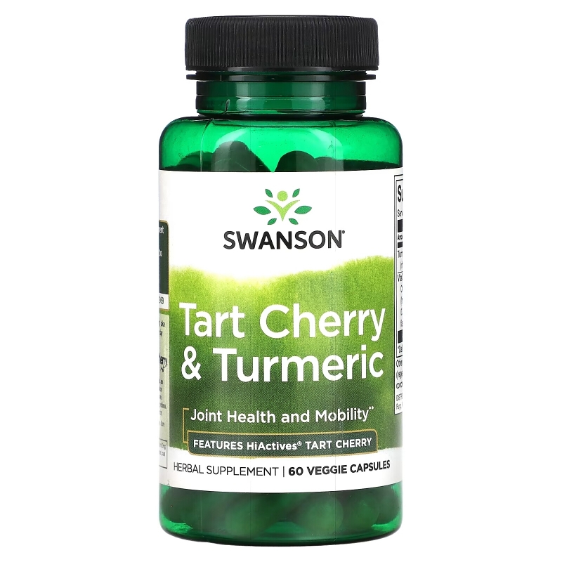 Swanson, Tart Cherry & Turmeric, 60 Veggie Capsules